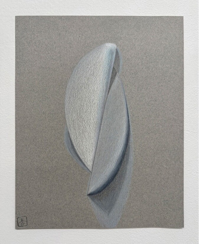 Kaori Fukuyama's "Embrace -Study of Shadows" is a 2022 work of graphite and prismacolor on paper. The work is up for bid in the 2025 Museum School Art Auction.