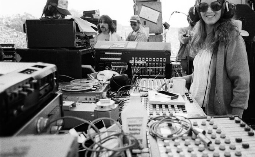The Grateful Dead with Betty Cantor-Jackson at the mixer on stage in 1978. Betty Cantor-Jackson and the Grateful Dead are some of more than 150 artists featured in SOUNDBREAKING.