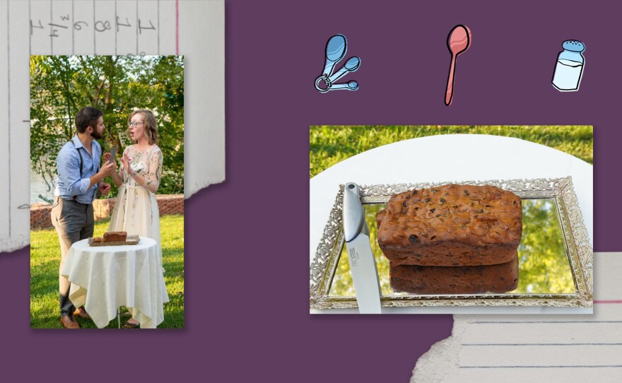 When Ellie King and her husband were married, they had Grandma Phoebe's Famous Fruitcake as their wedding cake.