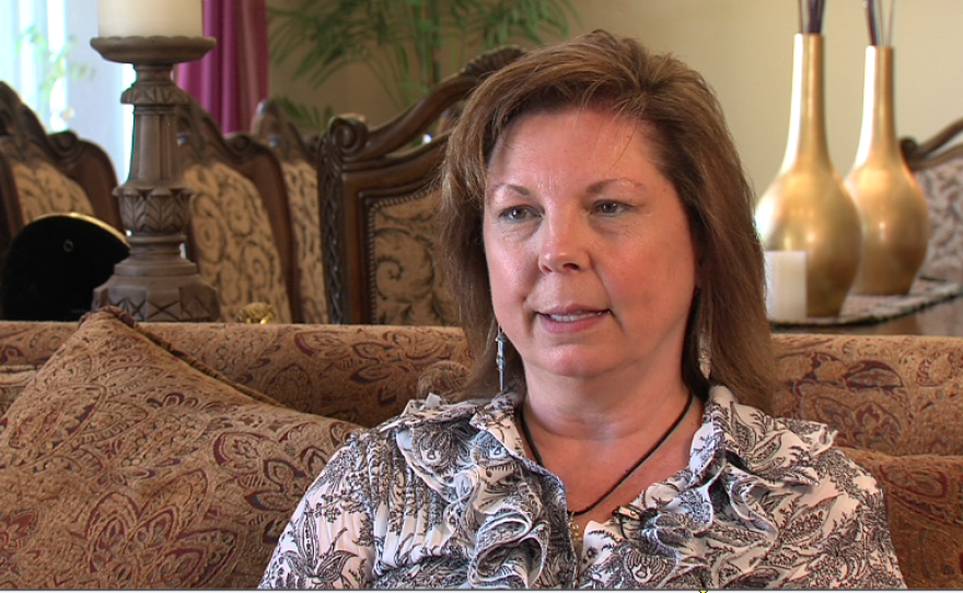 Michelle Carpinelli talks about facing her second surgery for a brain tumor, July 17, 2014.