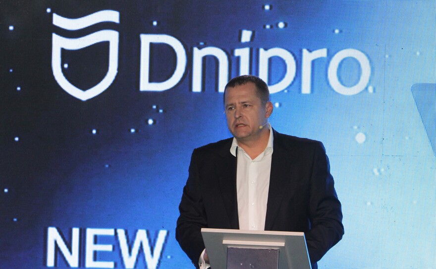 Dnipro Mayor Borys Filatov, seen here attending an investment forum in May 2021, says much of his city these days is being used as shelters to help Ukrainians fleeing the war.