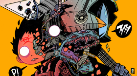 Illustration of 2000s anime "Fooly Cooly" shown in this undated photo