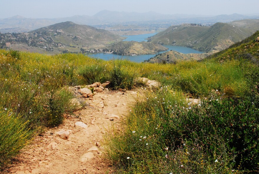 An undated photo of Lake Hodges.