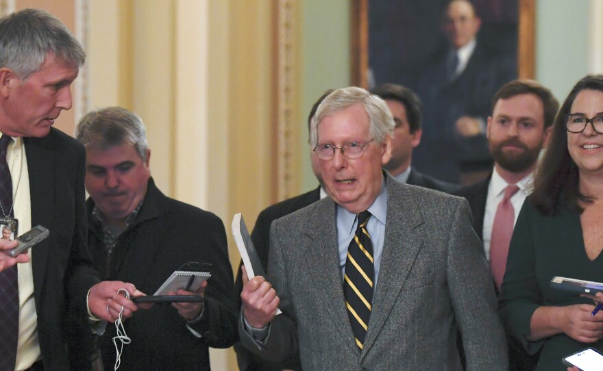 Senate Majority Leader Mitch McConnell said he has abandoned attempts to reach an agreement with Democratic leadership.