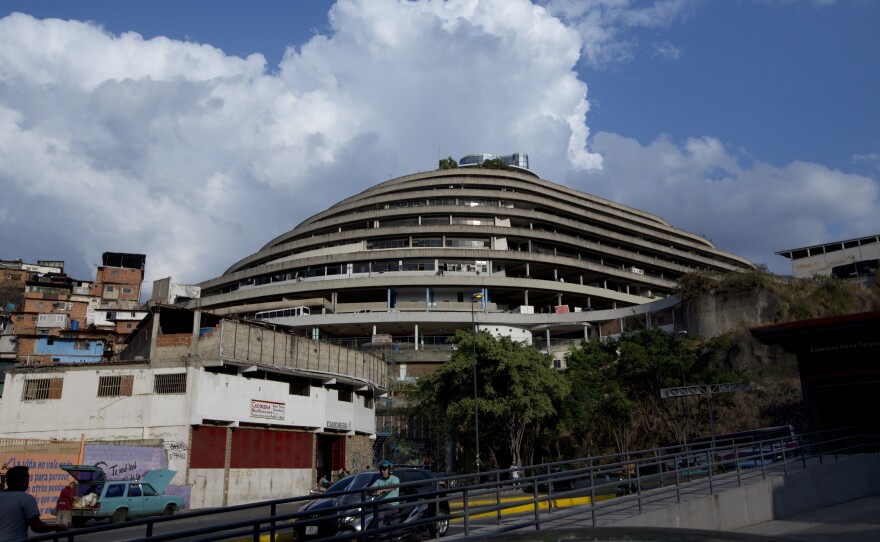 A view of Venezuela's intelligence police headquarters, known as el Helicoide, in Caracas, Venezuela, 2018. It was the same year that Navarro was brought there.