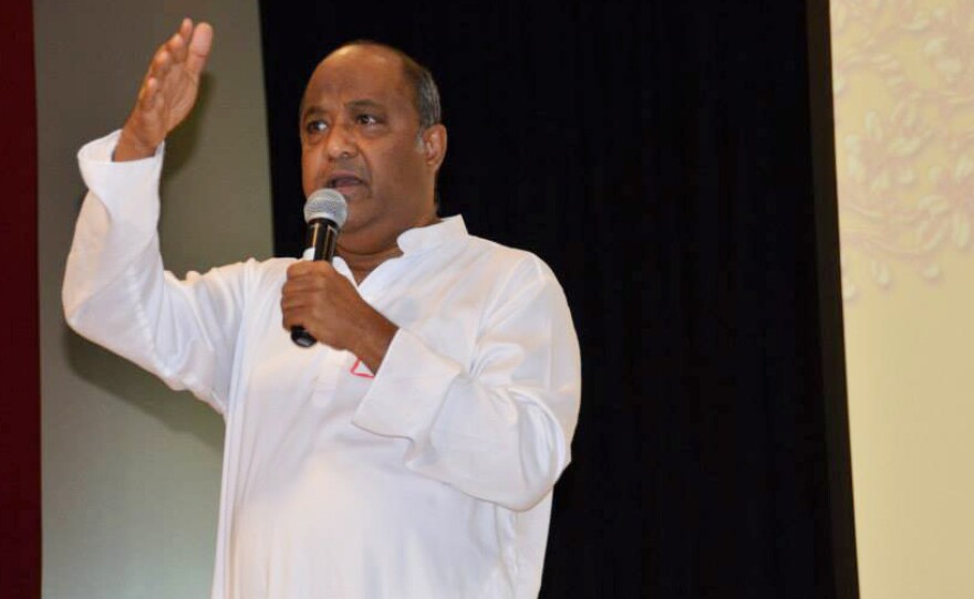 Iggy Igantius speaking at a meeting in California in November 2014.