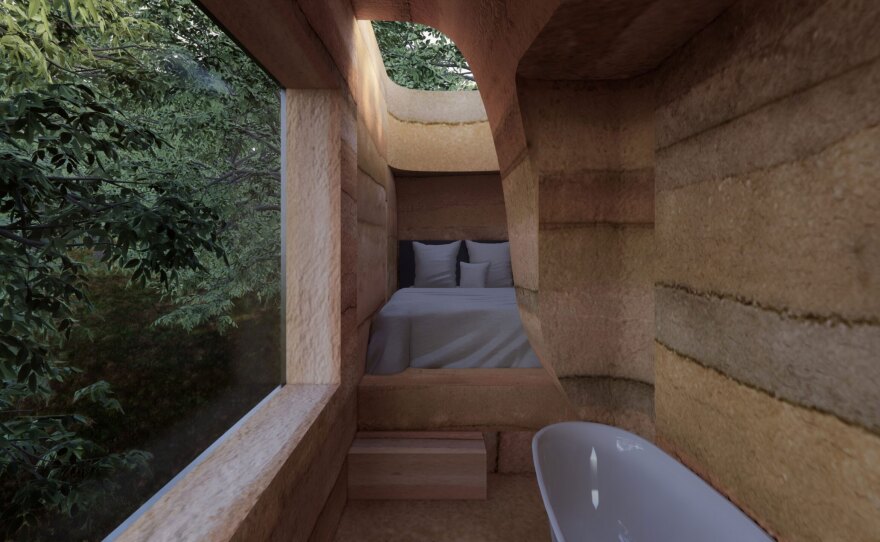 Xinyu Yan's sustainable dwelling prototype Casa Paredita is shown in an undated photo.