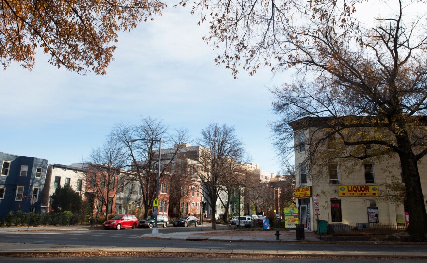 Row houses and corner stores line many streets in Shaw.