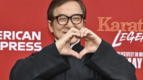 Jackie Chan attends the world premiere of Karate Kid: Legends at the SVA Theatre in 2025 in New York. Chan and his frenetic stunts helped popularize blooper reels in the 1990s.