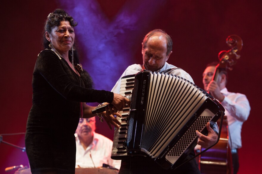 Taraf de Haidouks, a Romanian group that recently celebrated 25 years together, performs at the 2015 Festival Internacional Cervantino in Guanajuato, Mexico.