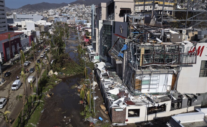 <strong>Oct. 26:</strong> View of the damage caused after the passage of Hurricane Otis in Acapulco, Guerrero State, Mexico.