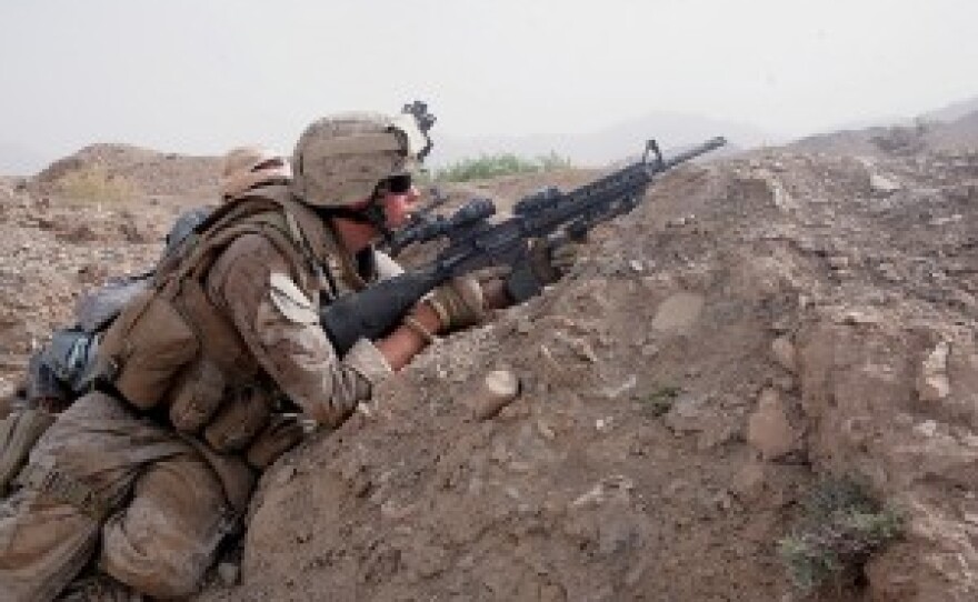 Marine fighting insurgents