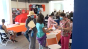 Students get their COVID-19 vaccinations at Mira Mesa High, May 18, 2021.