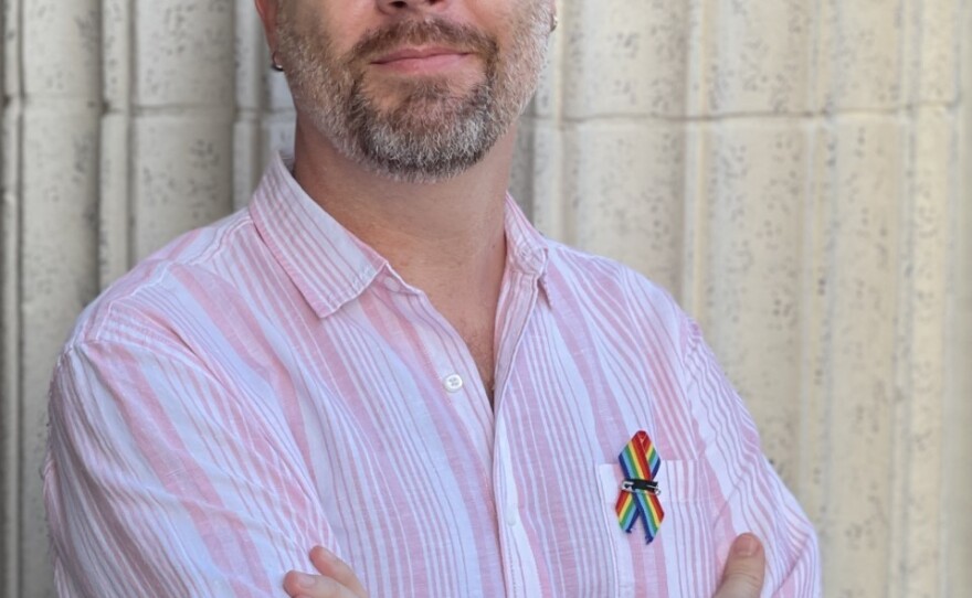Clinton McCracken teaches art at Howard Middle School Academy of Arts in Orlando. The new law, he says, "tries to teach vulnerable youth that there's something wrong with them, that there's something bad about being LGBTQ."