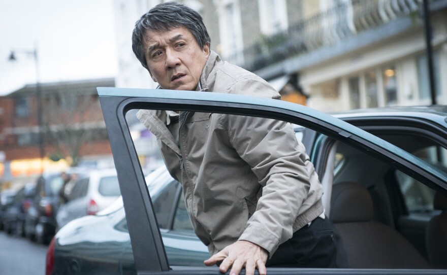 A still of Jackie Chan in the movie "The Foreigner."