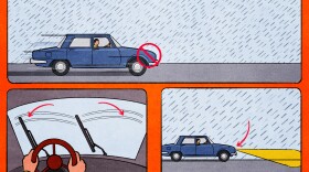 When driving in extremely rainy conditions, slow down and turn on your headlights. "I have a little saying that goes, 'if your wipers are going, your headlights are glowing,'" says Hector Carias, an officer with the California Highway Patrol.