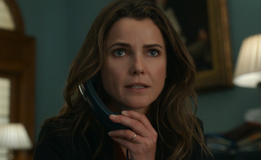 Keri Russell in <em>The Diplomat. </em><strong><a href="https://www.npr.org/2023/04/19/1170685432/the-diplomat-review-keri-russell">Read a review.</a></strong>