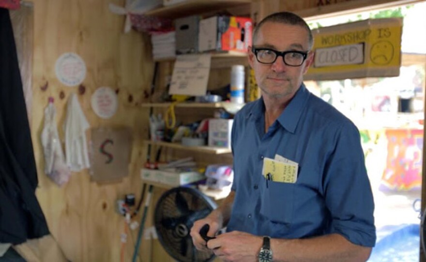 Thomas Hirschhorn at Forest Houses in Bronx, New York.