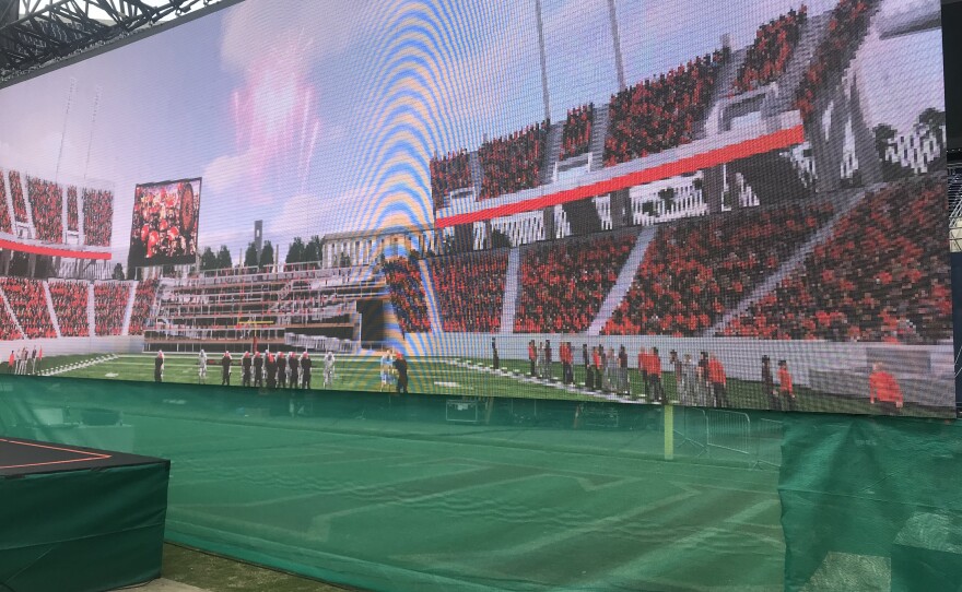 An artist's rendering of the stadium portion of the Mission Valley project, Thursday, November 30, 2017.