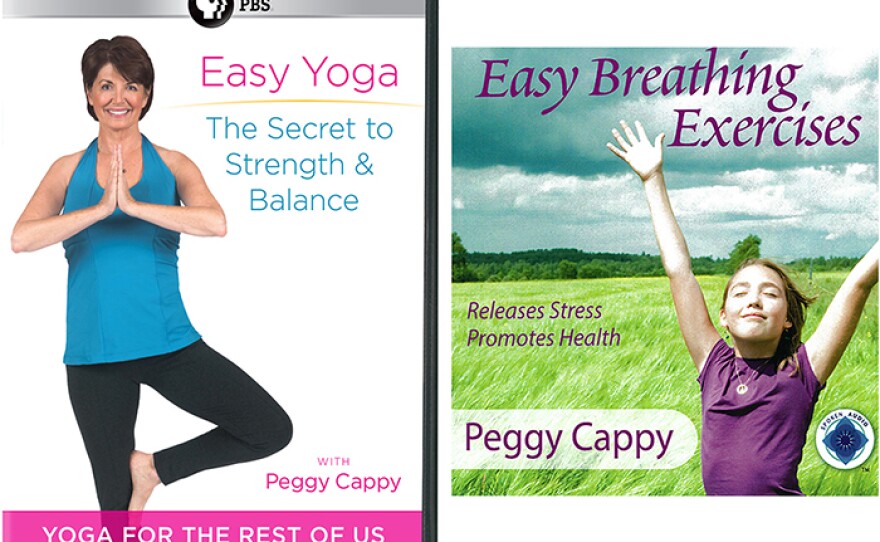 Give at the $90 level during our TV Membership Campaign and receive the "Easy Yoga for Strength and Fitness" DVD. This gift includes a KPBS License Plate Frame (if you're a new member). A "Easy Breathing Excersies" CD only is available at $60, and the DVD/CD combo is at $120.