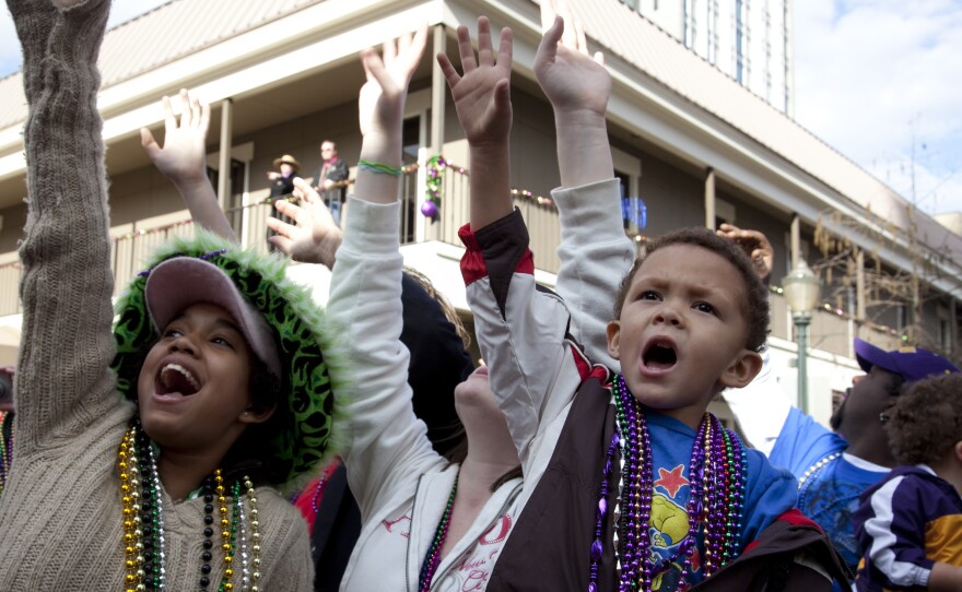 Mardi Gras Spectators in Mobile, Ala., in 2010.