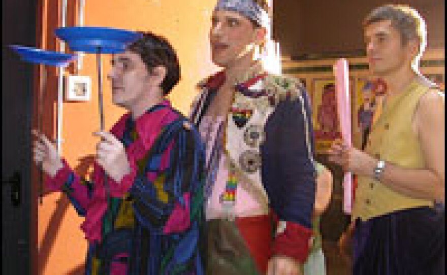 Sven Schultz, Daniel Schönfeld, and Hannes Janke wait to take the stage.