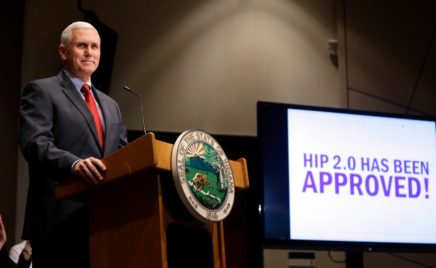 Indiana Gov. Mike Pence announces in 2015 that the federal Centers for Medicare and Medicaid Services approved the state's waiver request to expand Medicaid coverage.