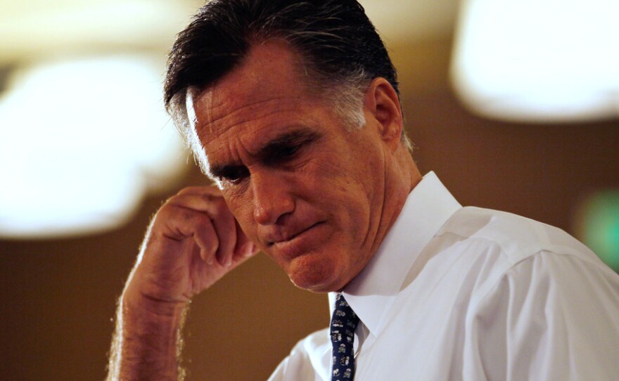Republican presidential candidate Mitt Romney speaks during a town hall meeting at the Doubletree Miami Airport hotel as he campaigns in South Florida on Wednesday. Romney is participating in a GOP debate in Orlando on Thursday night.