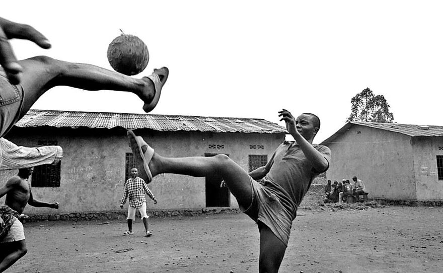 Former child soldiers play soccer in 2007 in the Democratic Republic of the Congo.