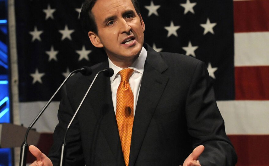Former Minnesota Gov. Tim Pawlenty speaks at the Iowa Faith & Freedom Coalition Event in March in Waukee, Iowa. Five Republicans considering a run for president in 2012 presented themselves to hundreds of activists at the event.