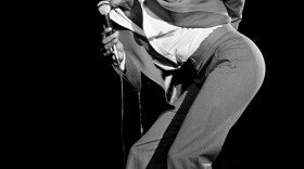 Comedian Richard Pryor performs on stage at the Los Angeles Hollywood Bowl on Sept. 19, 1977.