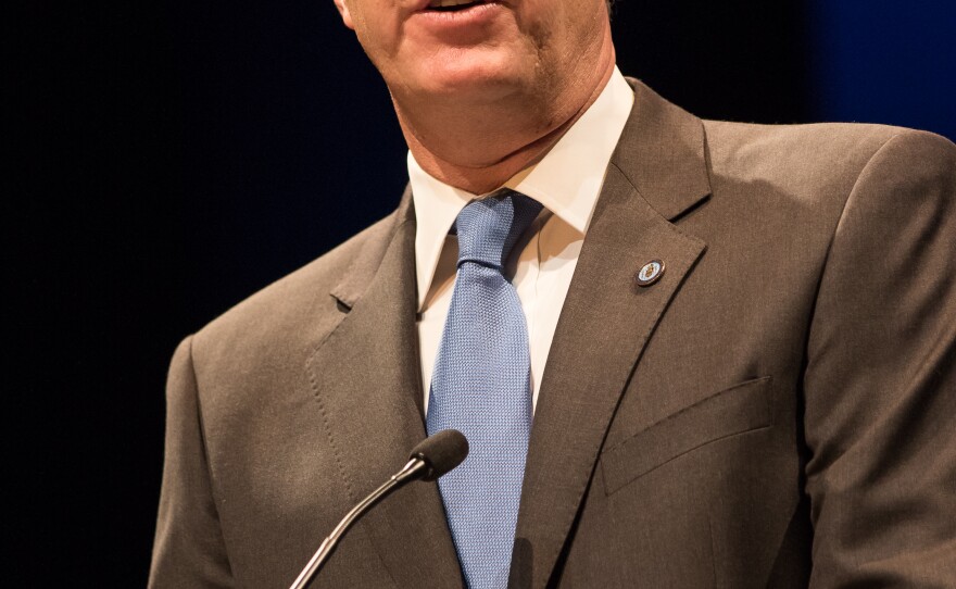 San Diego Mayor Kevin Faulconer delivers his first State of the City address at the Balboa Theatre, Jan. 14, 2015.