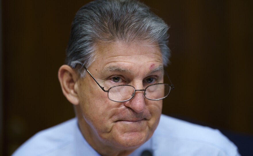 Sen. Joe Manchin, D-W.Va., has called on Democrats to pause the effort to push through a $3.5 trillion budget.