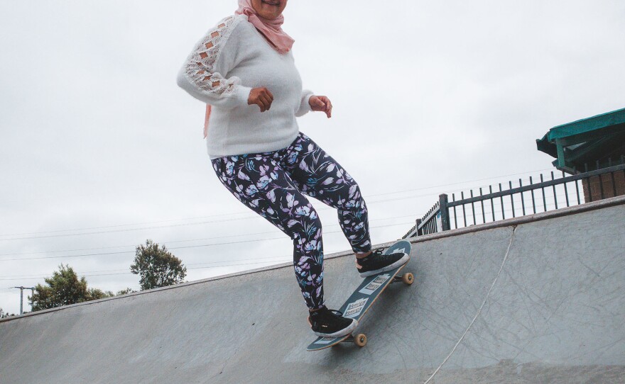 "As a woman of color and Muslim Hijabi, I feel welcomed and accepted within the skater community here," Yogi said.