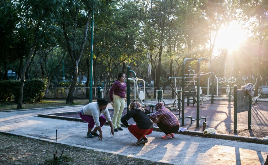 Exercise equipment, often placed in public parks like this one in the Tlalpan area of Mexico City, encourages residents to be more active.