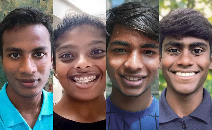 Composite made using selfies provided by sources.