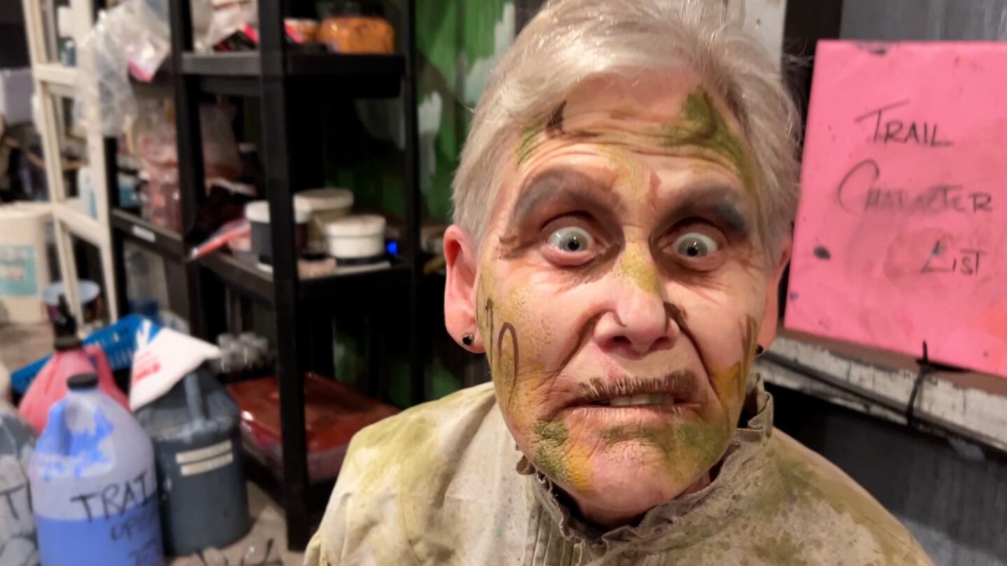 Patty Fay is a legend at The Haunted Trail with 33 years experience scaring people. Sept. 25, 2025.