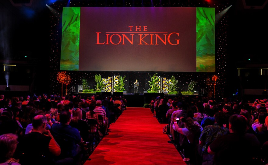 "The Lion King," released in 1994 and one of the top grossing U.S. films of all time, is celebrated at a Disney fan event in Anaheim, Calif.