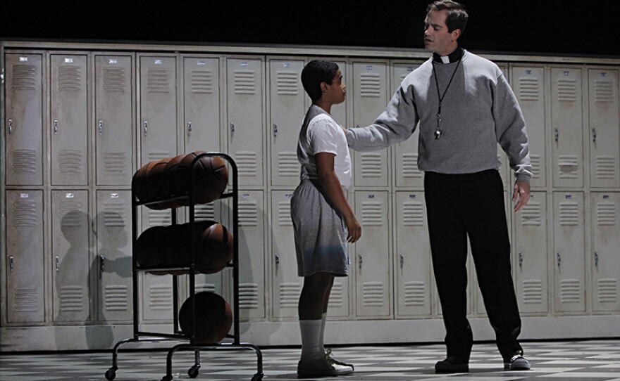 Matthew Worth as Father Brendan Flynn, a parish priest with student in Minnesota Opera's "Doubt."