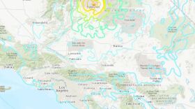 A 6.4 earthquake strikes near Ridgecrest in the Mojave desert on July 4, 2019.