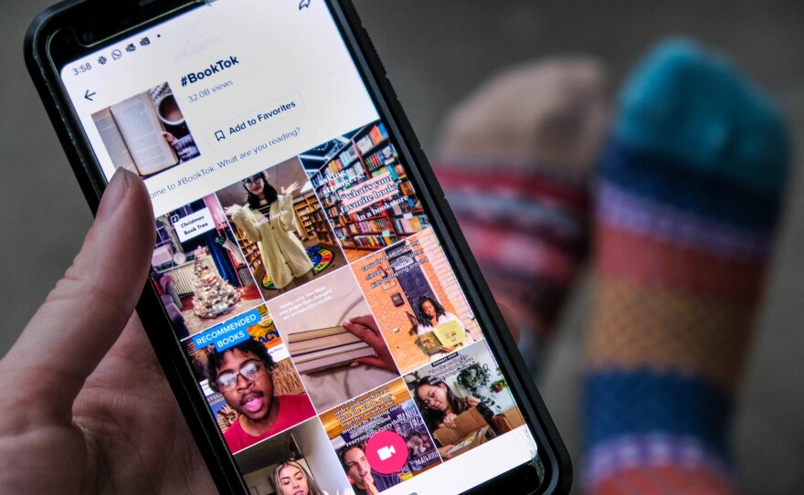 People are buying a lot more books these days, in part because the pandemic has trapped everyone indoors with little to do. But among younger readers, another factor is driving sales up: The social-media site TikTok, where users post short videos they create themselves.