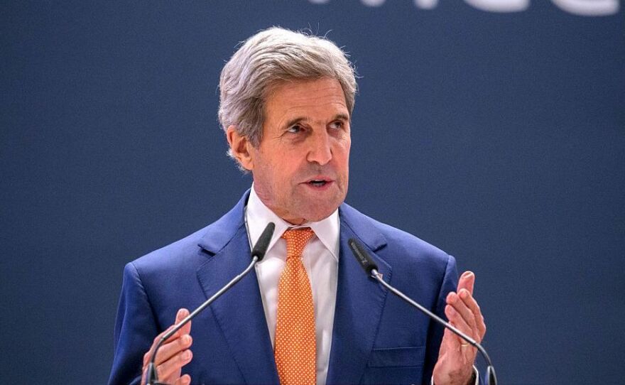 U.S. Secretary of State John Kerry delivers a speech Saturday during the 28th Meeting of the Parties to the Montreal Protocol in Kigali, Rwanda.