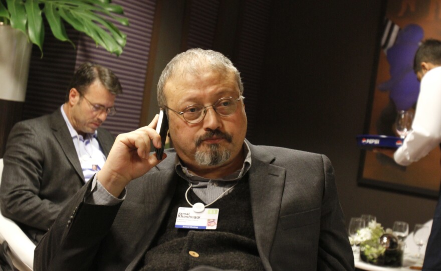 Saudi Arabian journalist Jamal Khashoggi is shown at the World Economic Forum in Davos, Switzerland, in 2011. Khashoggi, who Saudi officials say died in their consulate in Istanbul, had a complicated relationship with Saudi Arabia's royal family. At various times in his career, he worked for the Saudi leadership, and at other times he was a critic.