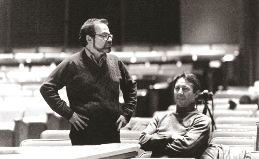 Stowell (right) says Sendak (left) needed some convincing before he signed on to design a new <em>Nutcracker.</em> Their version of the ballet debuted in 1983.