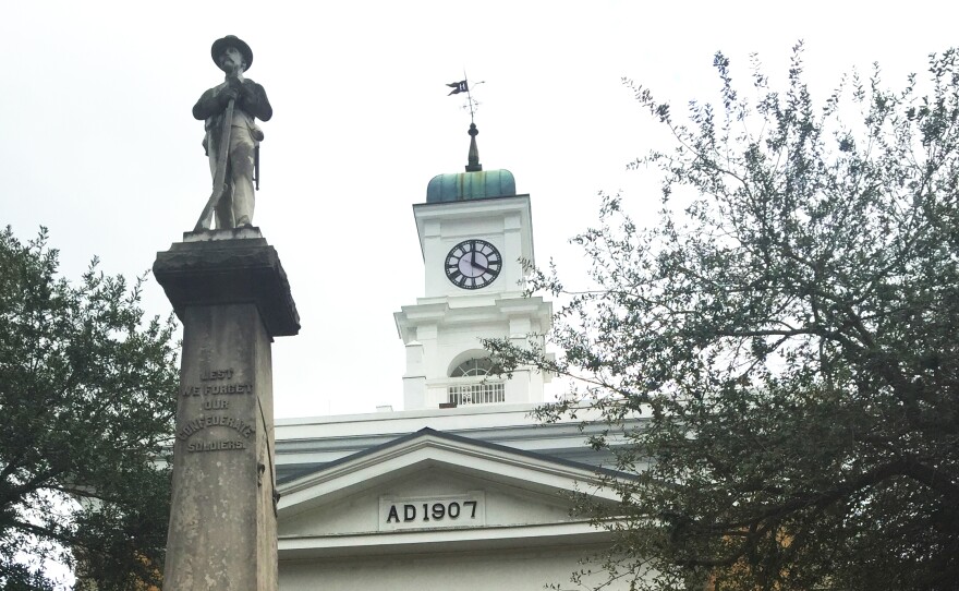 The historic Hale County Courthouse in downtown Greensboro, Ala. The county was home to one of the nation's first groups to advocate for equal voting rights — the Hale County Civic Improvement League.