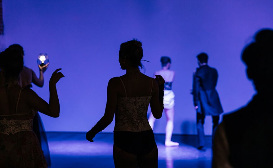Dancers from The Rosin Box Project are shown performing in a previous Ghost Light Masquerade production in an undated photo.