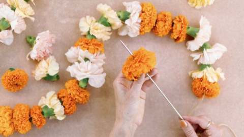 Becoming A Florist: Fall Flower Garland Workshop