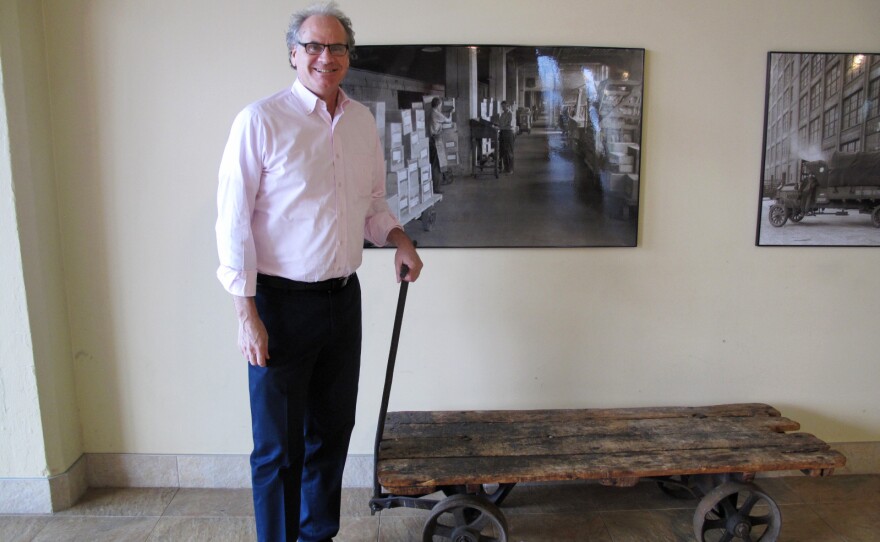 Howard Zemsky in the lobby of the Larkin Building in Buffalo, N.Y., which his company renovated.