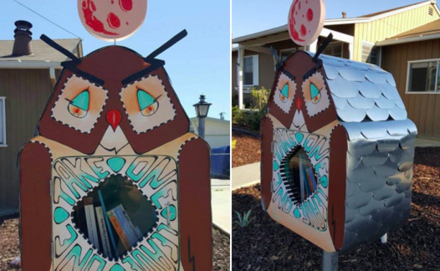 A Little Free Library on 3874 Tomahawk Lane.