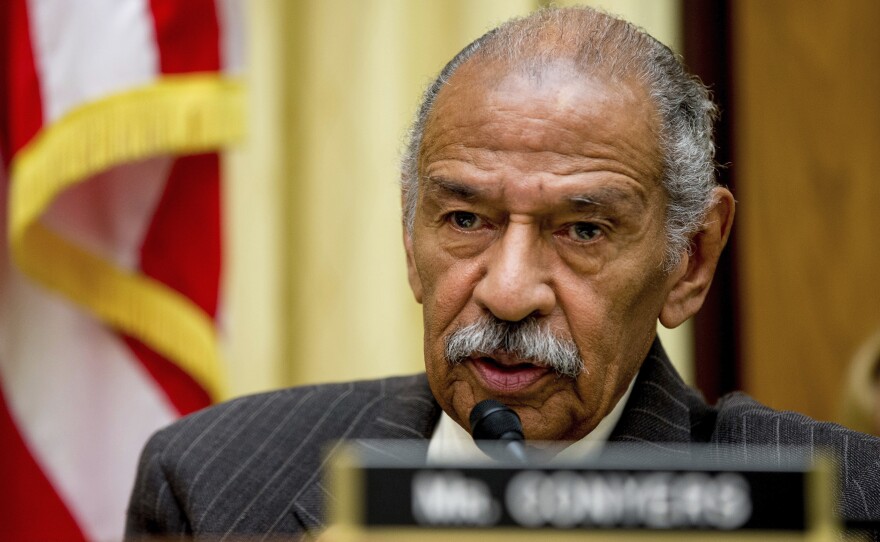 Rep. John Conyers, D-Mich., who has been accused of sexual harassment by former staffers, has been hospitalized.